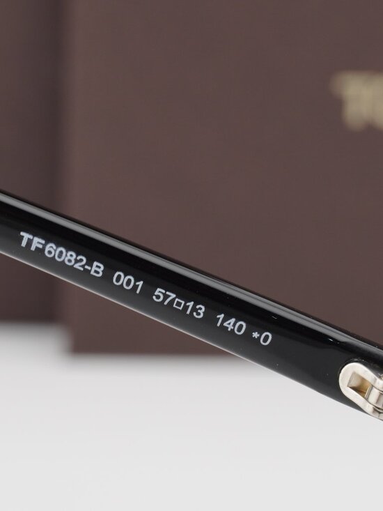 Tom Ford FT6082-B 001 Aviator Eyeglasses 57mm - Black / Blue Light Block